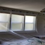 Extensive masking for ceiling repairs